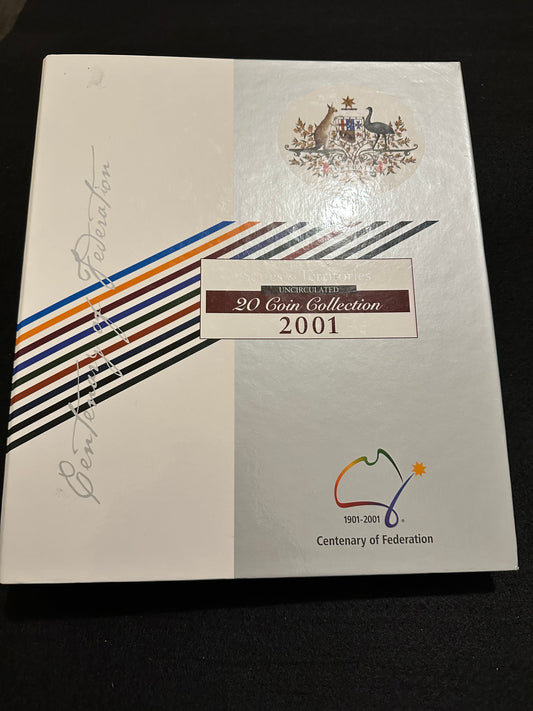 2001 Centenary of Federation 20 Coin Uncirculated Collection in Folder