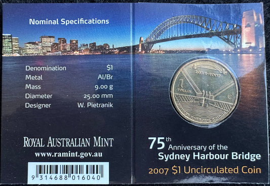2007 75th Anniversary of the Sydney Harbor Bridge ‘C’ Privy Mark Carded Coin