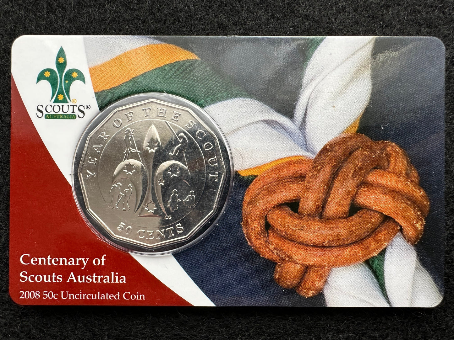 2008 Fifty Cent Centenary of the Scouts (50c) Uncirculated Australian Decimal Coin