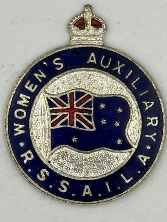 Australian Womens Auxiliary Returned Sailors & Soldiers Imperial League of Australia (RSSILA) Gilt & Enamel Pin Brooch Badge