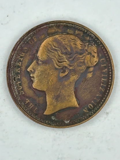 1850’s Gambling token - Victoria Keep your temper