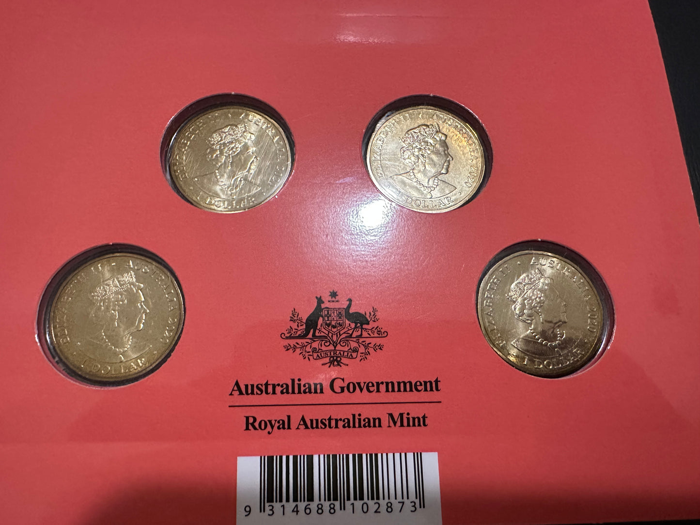 2020 $1 Eureka Australia's Gold Rush C,S,B,M Uncirculated 4 Coin Set