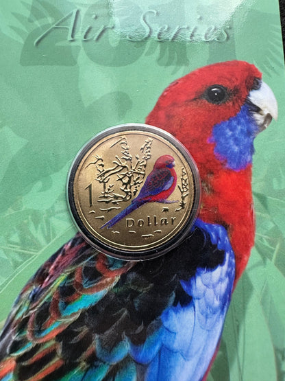 2011 $1 Air Series coloured coin - Crimson Rosella