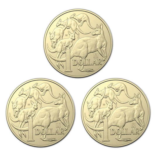 2019 $1 A-U-S Privy Mark Set (3 Coins) – 35th Anniversary of the $1 Coin
