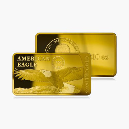 2025 Legends of Gold American Eagle 1/200oz .9999 Solid Gold Bar