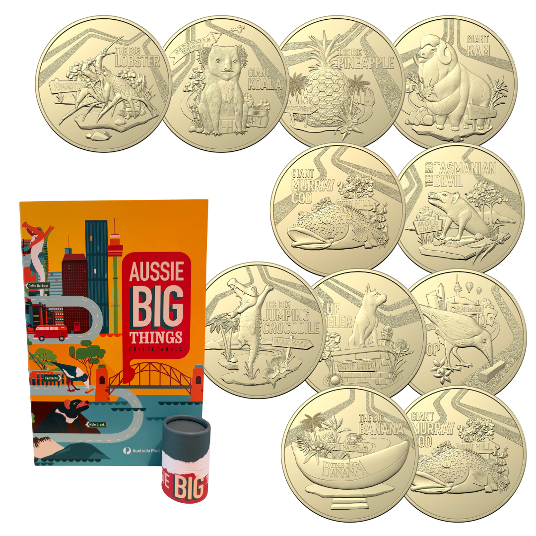 2023 $1 Dollar 'Aussie Big Things' 10 Coin Set with Folder