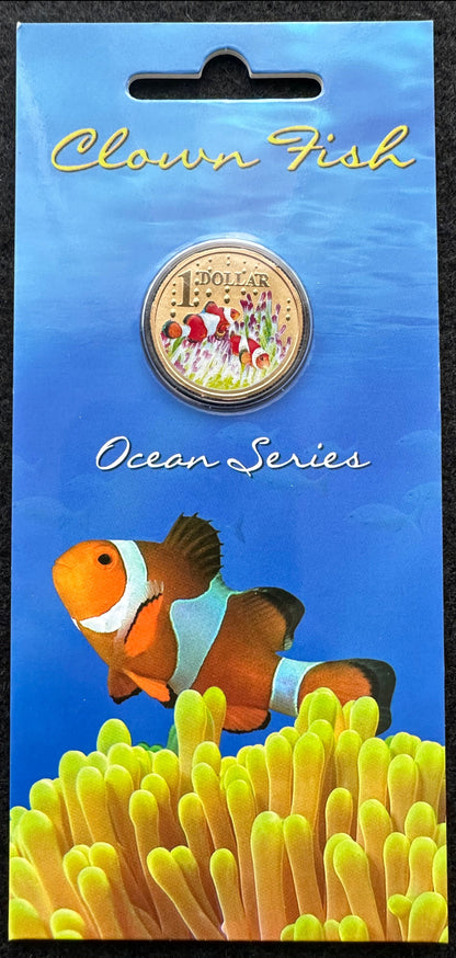 2006 $1 Ocean Series coloured coin - Clown Fish