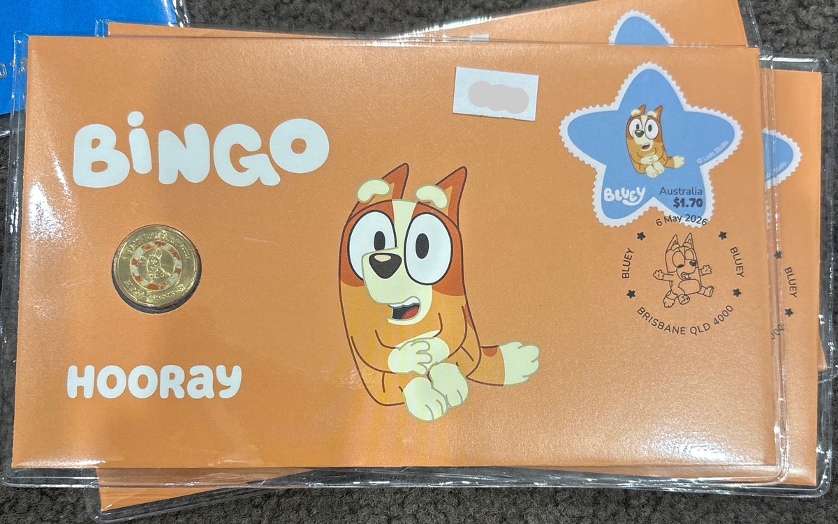 2026 $2 Bingo ‘Hooray’ Coloured Stamp and Coin Cover PNC