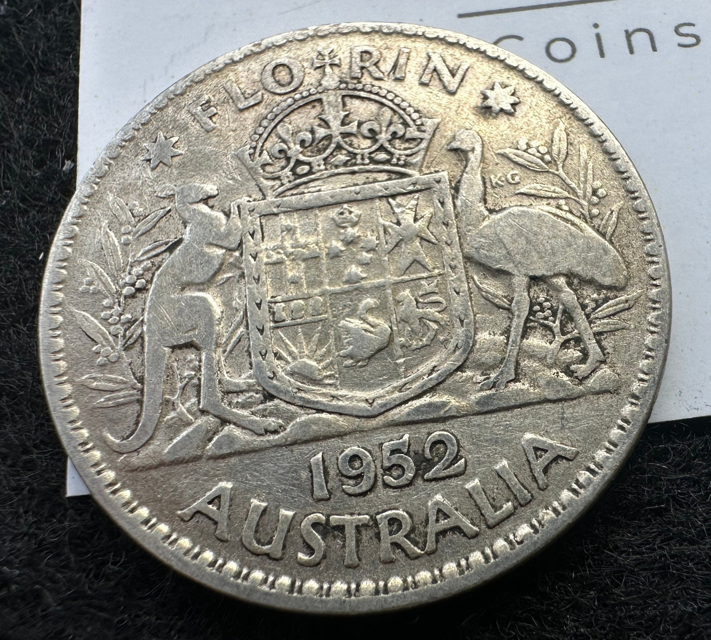 1952 Australian King George VI Florin Silver