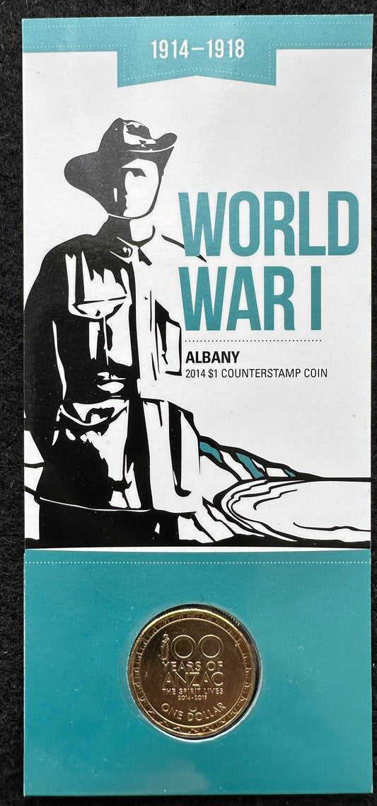 2014 $1 World War 1 Albany counterstamp