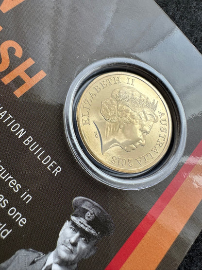 2018 $1 Sir John Monash Coin on card