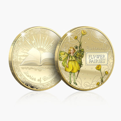 Stories of Britain Flower Fairies – Buttercup Fairy Gold-Plated BU Commemorative