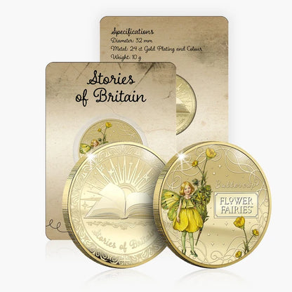 Stories of Britain Flower Fairies – Buttercup Fairy Gold-Plated BU Commemorative