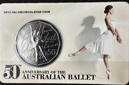 2012 50 cent Ballet 50th Anniversary Carded UNC