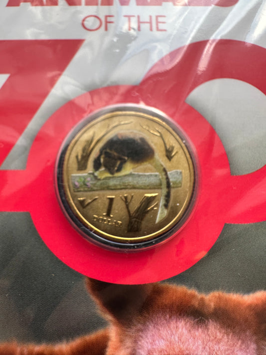 2012 $1 Animals of the Zoo Series coloured coin - Goodfellow's Tree-kangaroo