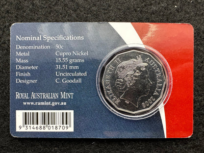 2008 Fifty Cent Centenary of the Scouts (50c) Uncirculated Australian Decimal Coin