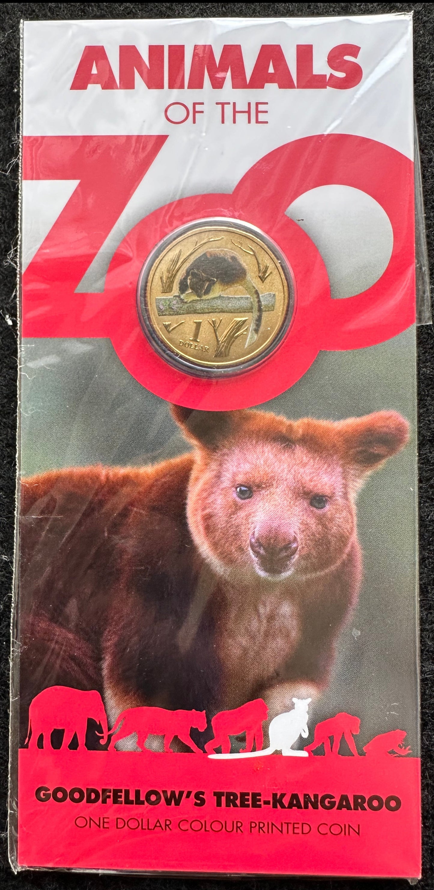 2012 $1 Animals of the Zoo Series coloured coin - Goodfellow's Tree-kangaroo