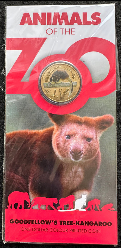 2012 $1 Animals of the Zoo Series coloured coin - Goodfellow's Tree-kangaroo