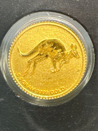 2017 $2 Australian Kangaroo Miniature Gold coin .5 grams