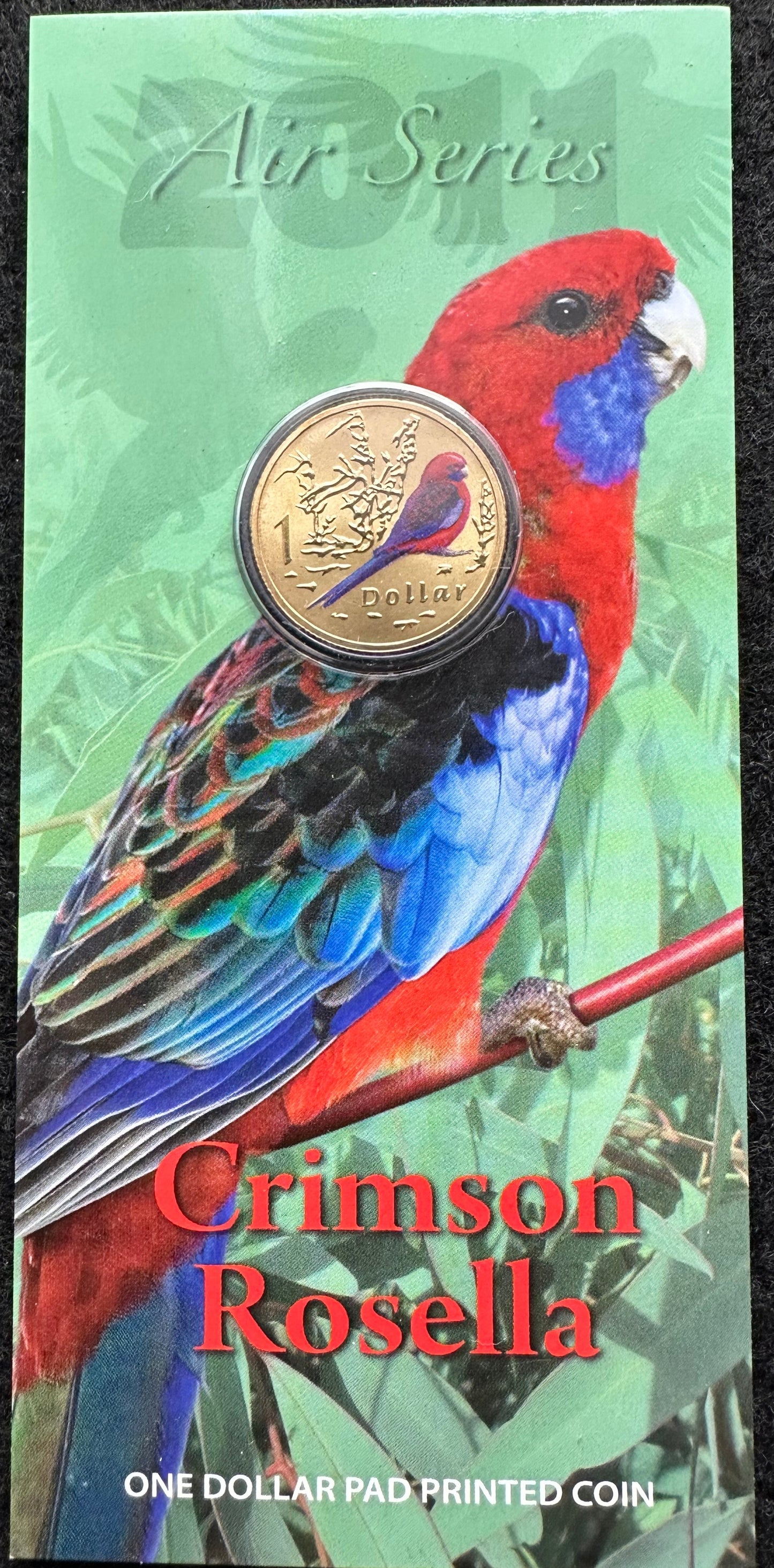 2011 $1 Air Series coloured coin - Crimson Rosella