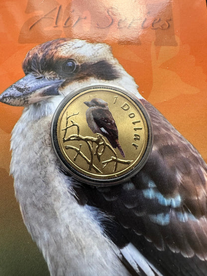 2011 $1 Air Series coloured coin - Kookaburra