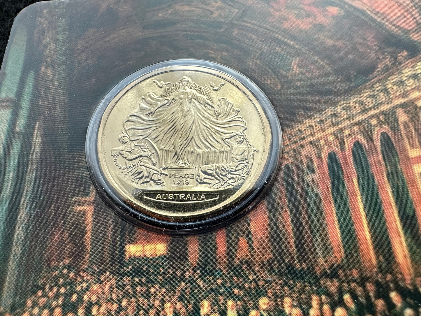 2019 $1 Treaty of Versailles 1919 - 2019 coin on card