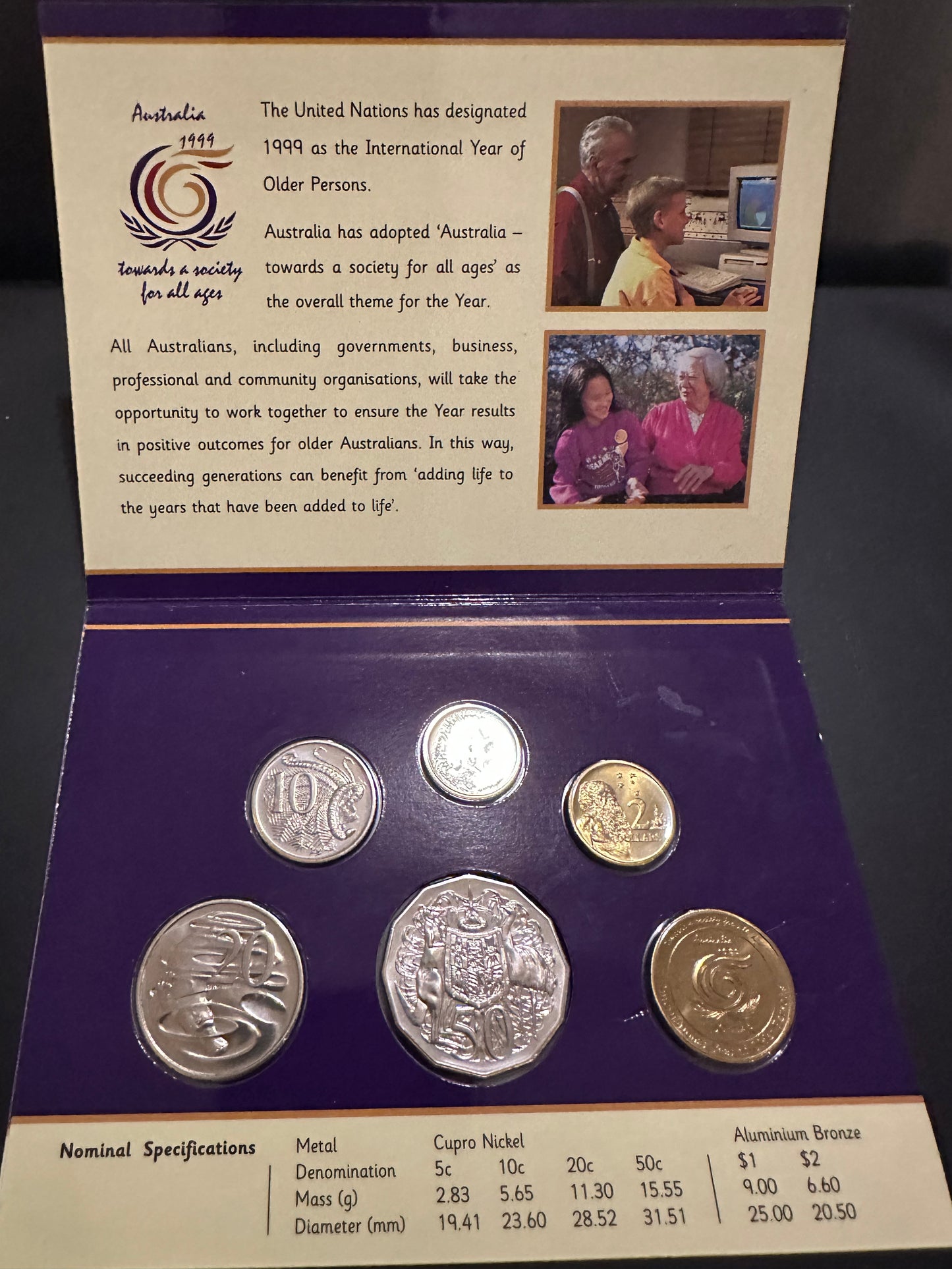 1999 Royal Australian Mint set - 6 coins