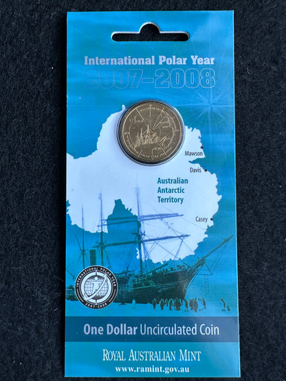 2007-2008 $1 International Polar Year Uncirculated Coin in Card