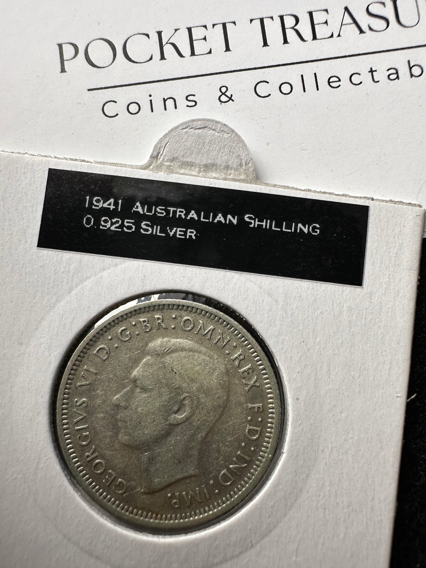 1941 Australian King George VI Shilling Silver