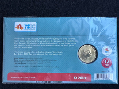 2008 $1 World Youth Day Coin & Stamp Cover PNC