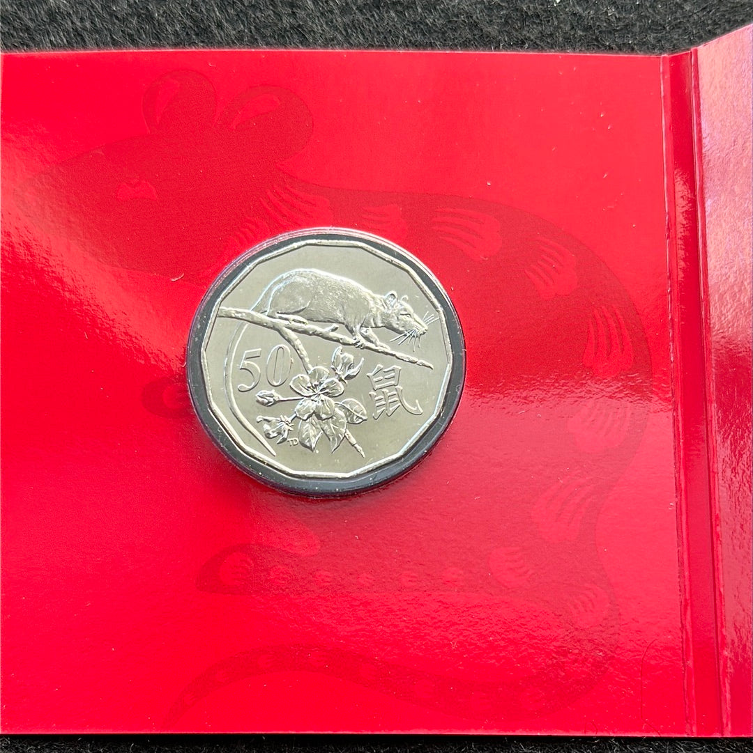 2020 Royal Australian Mint Fifty Cents 50c Lunar New Year of the Rat Tetra-Decagonal Lunar Series Coin