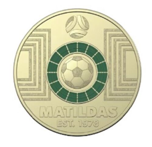 2023 $2 Matildas Coloured Coin -Dark Green 2 dollar RAM