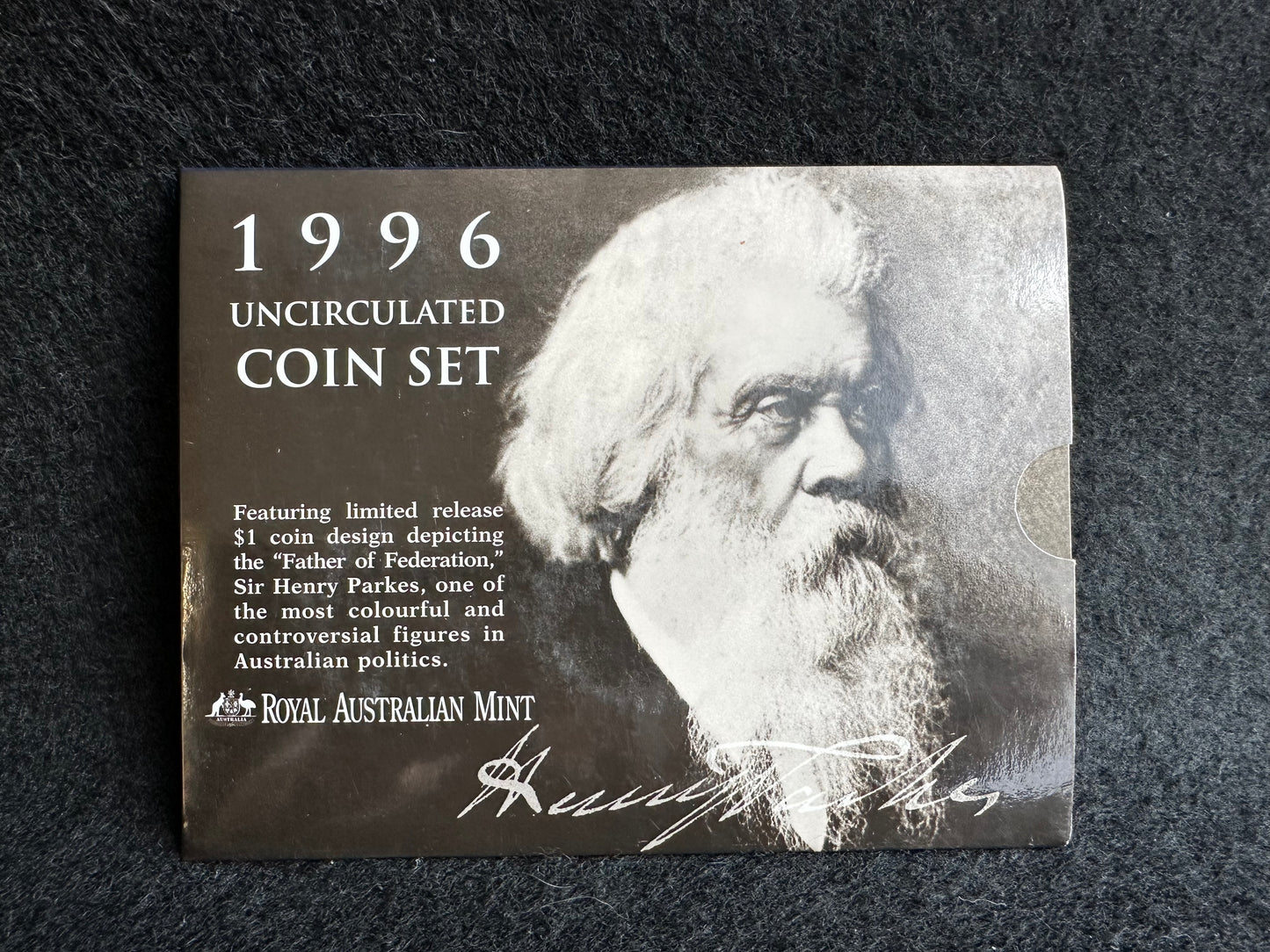 1996 Royal Australian Mint Sir Henry Parkes Uncirculated Six Coin Year Set