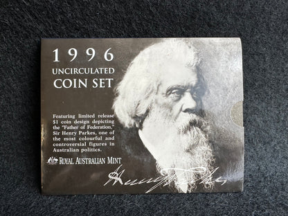 1996 Royal Australian Mint Sir Henry Parkes Uncirculated Six Coin Year Set