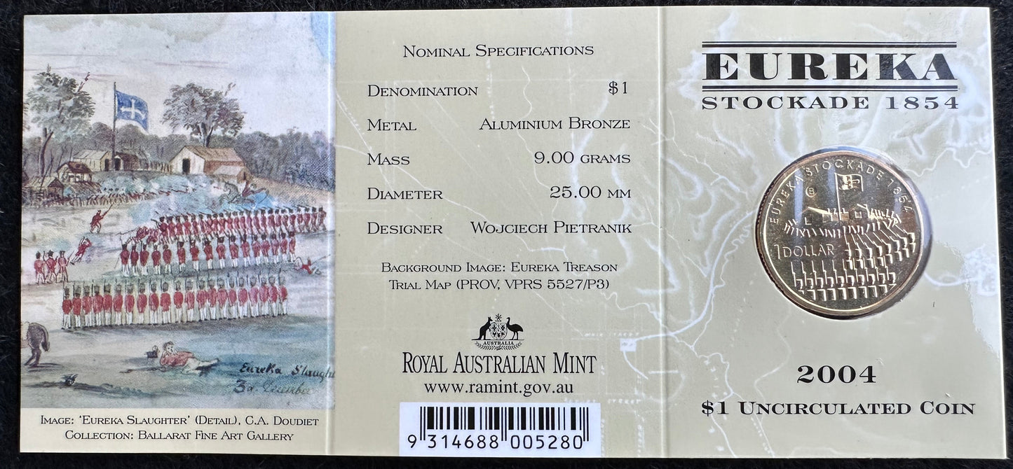 2004 $1 Eureka Stockade ‘B’ Privy Mark Carded Coin