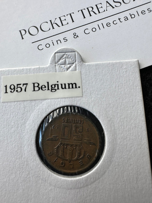 1957 Belgium 50 Centimes - KM#145