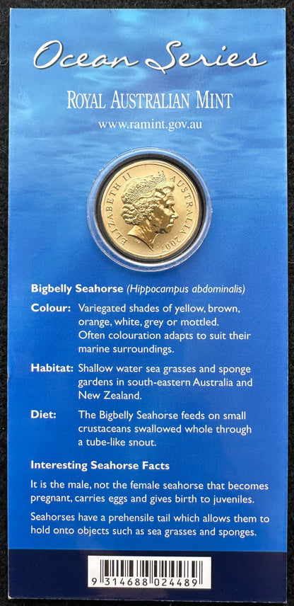 2006 $1 Ocean Series coloured coin - Bigbelly Seahorse