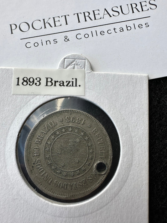 1893 Brazil 100 Reis KM# 492