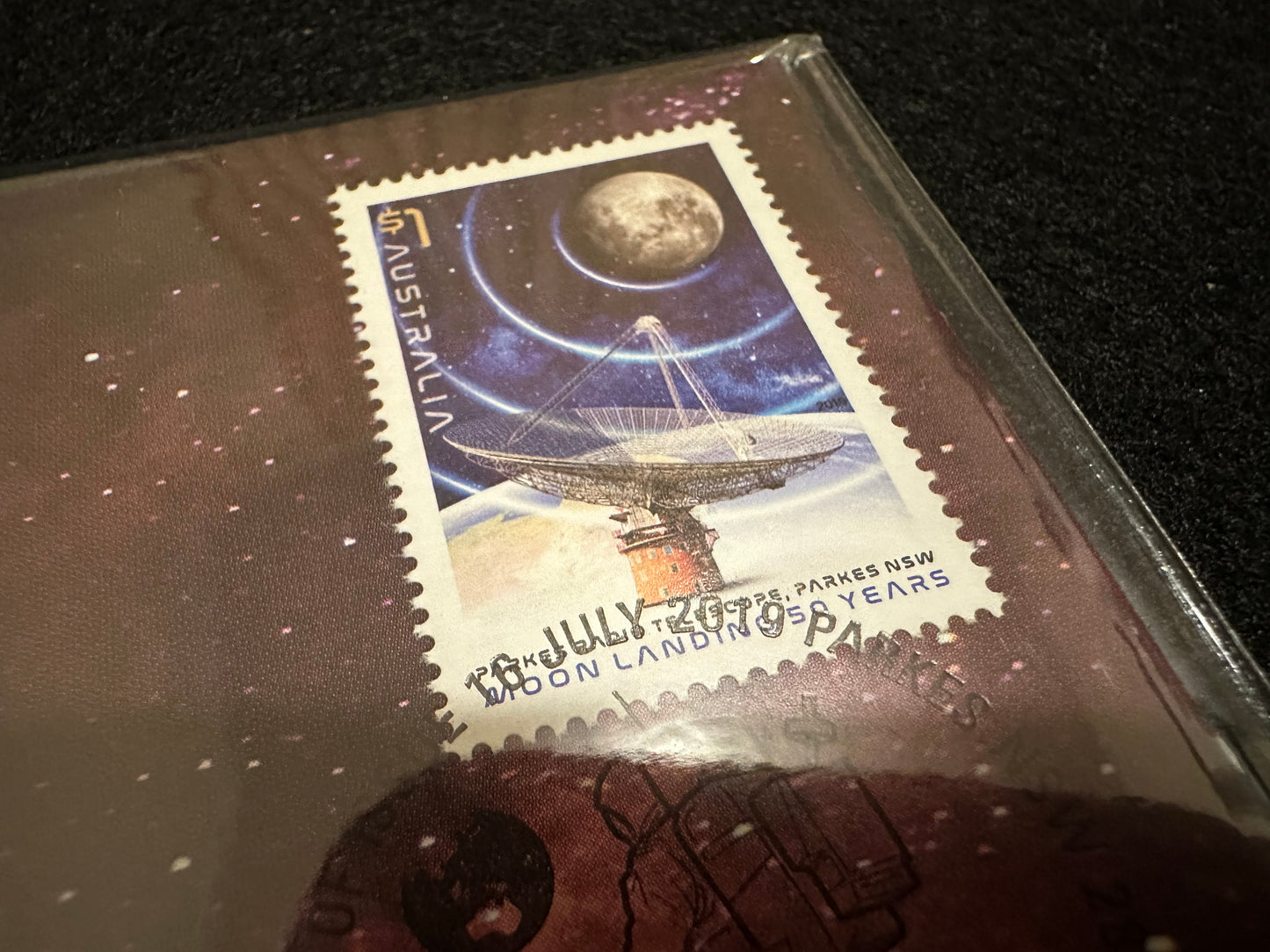 2019 $1 & 5 cent Moon Landing 50th Anniversary Two Coin Stamp and Coins Cover PNC