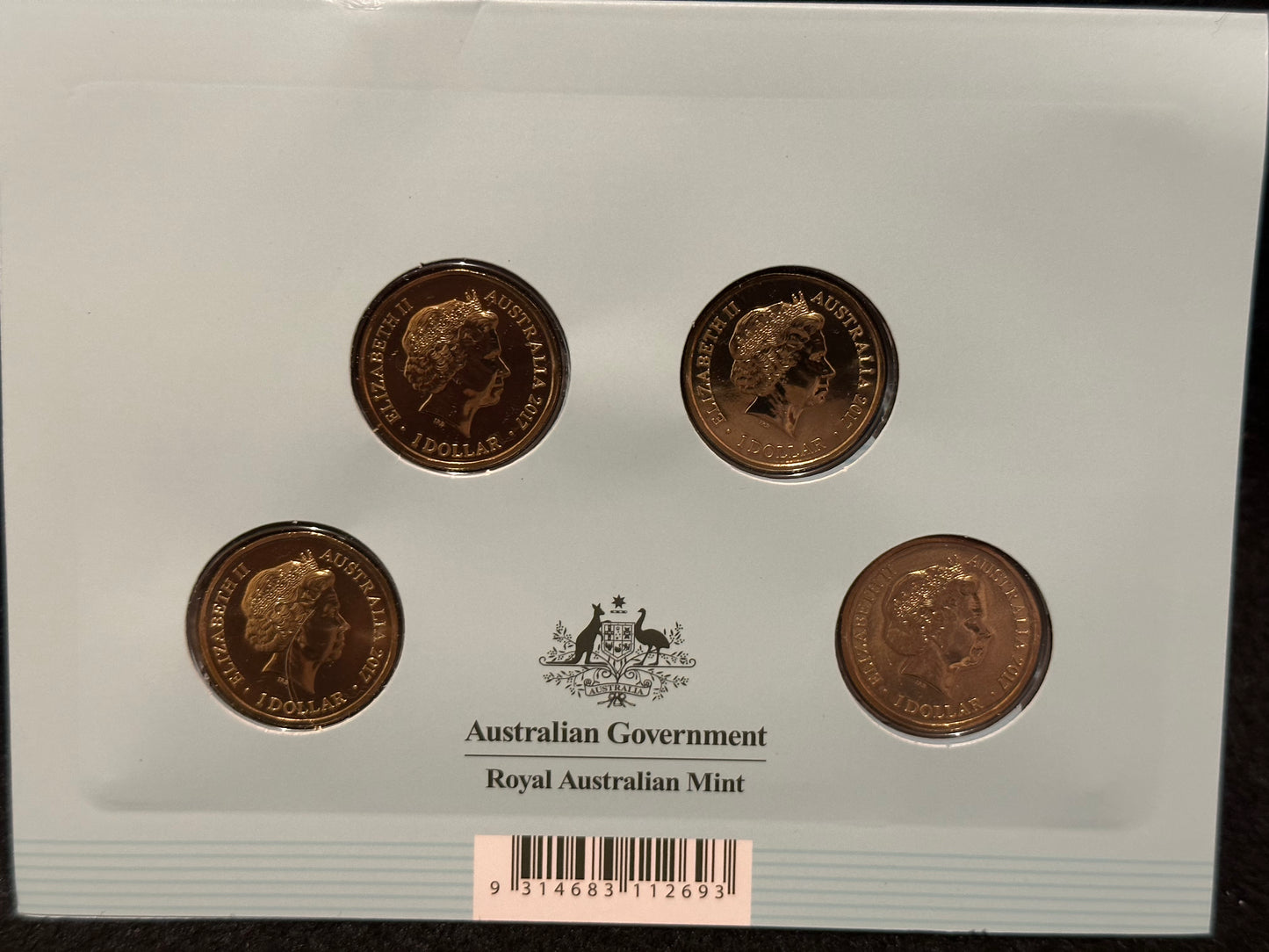 2017 One Dollar ($1) Trans-Australian Railway B, C, M, S 4 Coin Set UNC