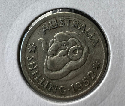 1952 Australian King George VI Shilling Silver