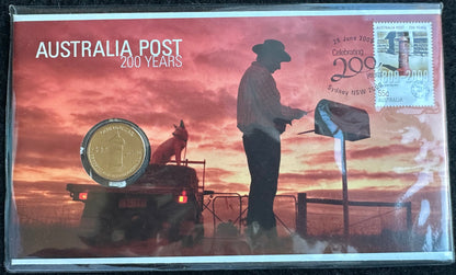 2009 $1 One Dollar 200 Years Australia Post PNC