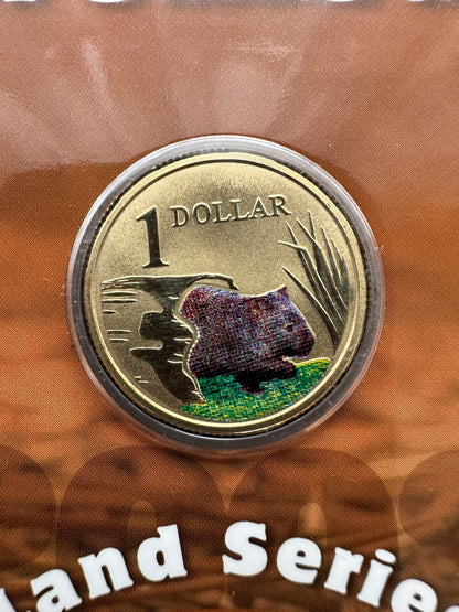 2009 Land Series - Wombat One Dollar ($1) Uncirculated Australian Decimal Coin