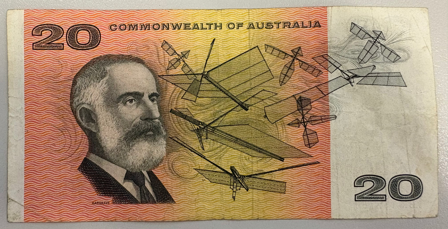 1967 $20 Australia Paper Banknote - Coombs Randall XBR 152790