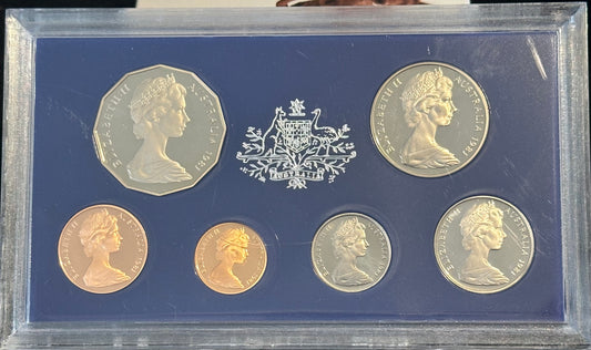 1981 Royal Australian Mint 6 Coin Proof Set - (NO FOAM)