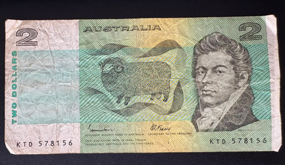 1985 $2 Australia Paper Banknote - Johnston Fraser