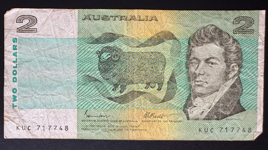 1985 $2 Australia Paper Banknote - Johnston Fraser