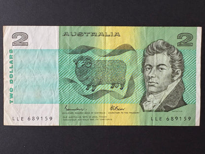 1985 $2 Australia Paper Banknote - Johnston Fraser