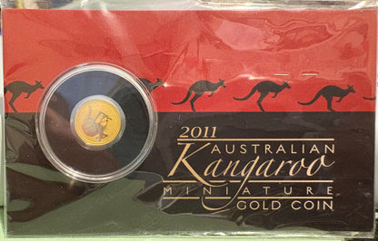 2011 $2 Australian Kangaroo Miniature Gold coin .5 grams