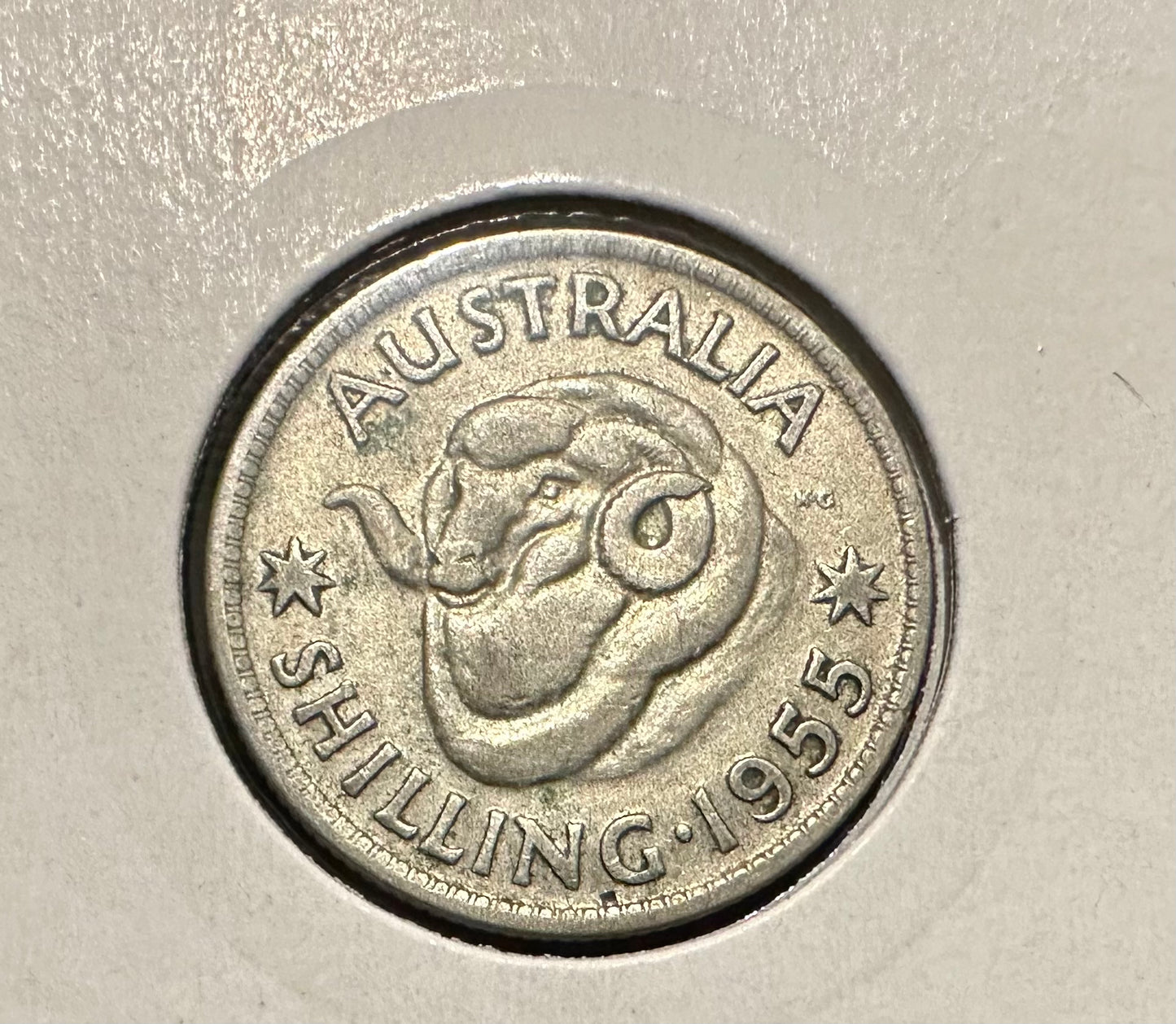 1955 Australian Queen Elizabeth II Shilling Silver